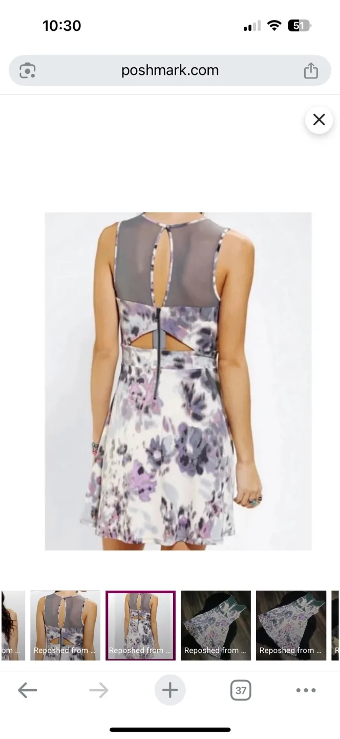 Anthropologie Watercolour Mesh Cutout Dress image indicator(2)
