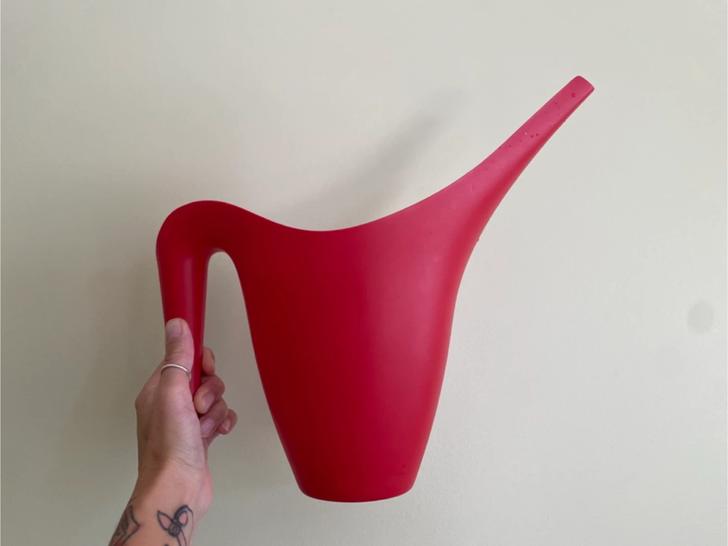 Red Plastic Watering Can