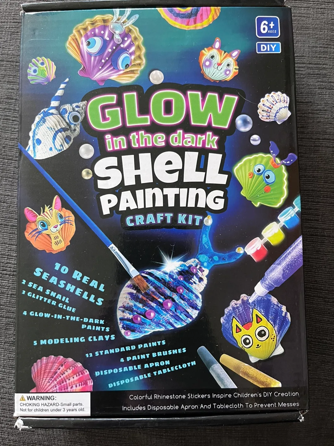 Glow in the Dark Shell Painting Craft Kit - New thumbnail