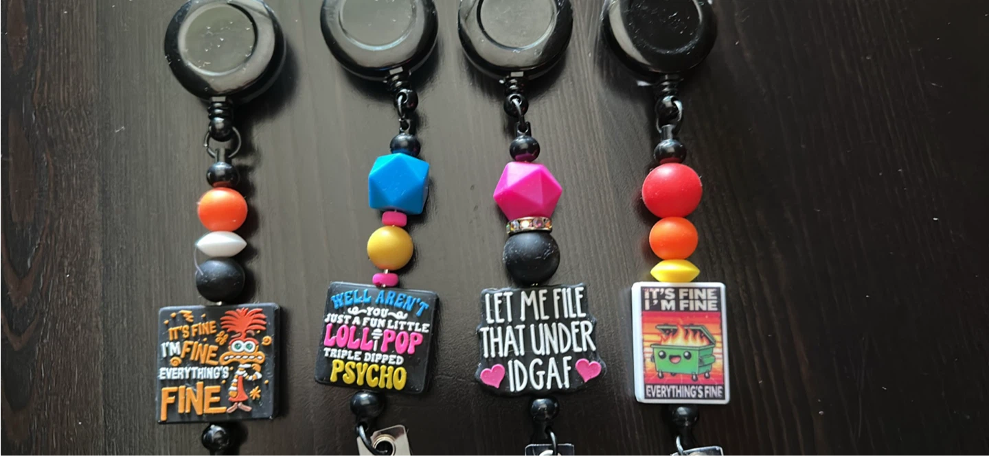 Handmade Beaded Badge Reels - Nurse/Teacher - photo 2