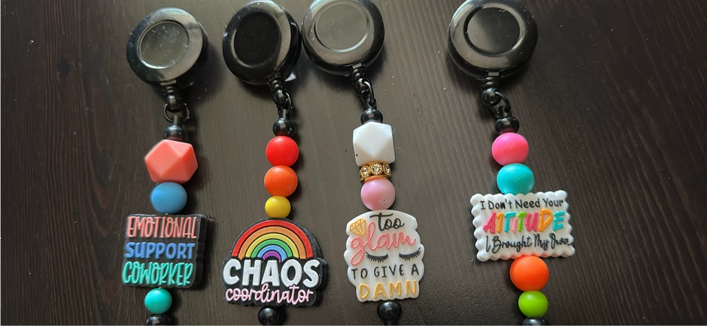 Handmade Beaded Badge Reels - Nurse/Teacher - photo 4