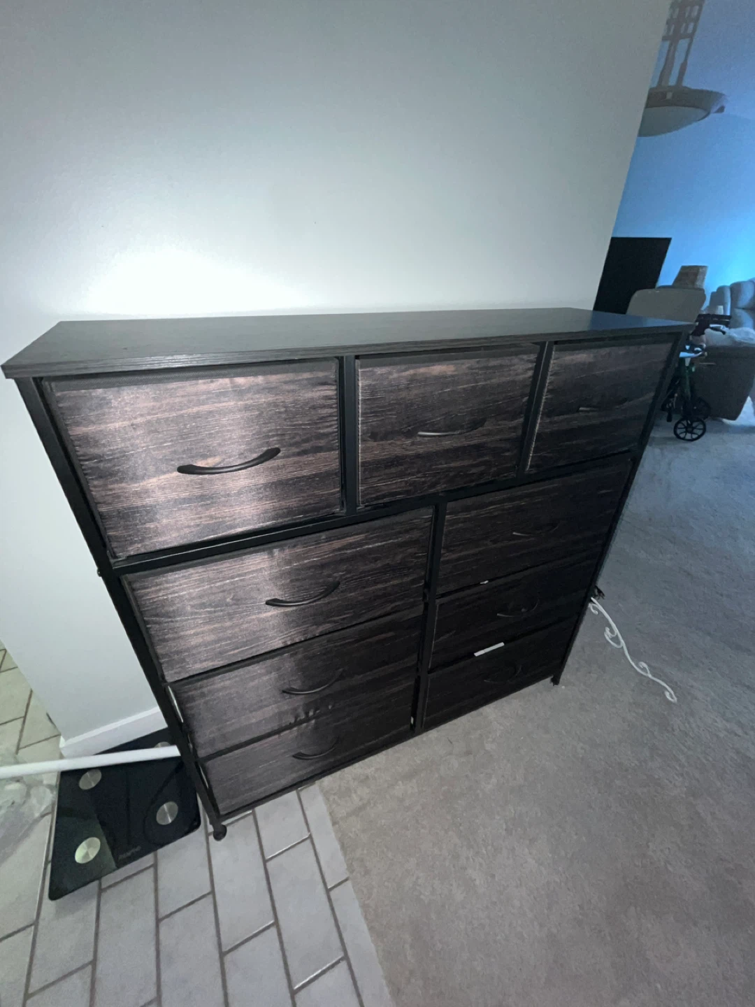 Dark Brown 9-Drawer Dresser