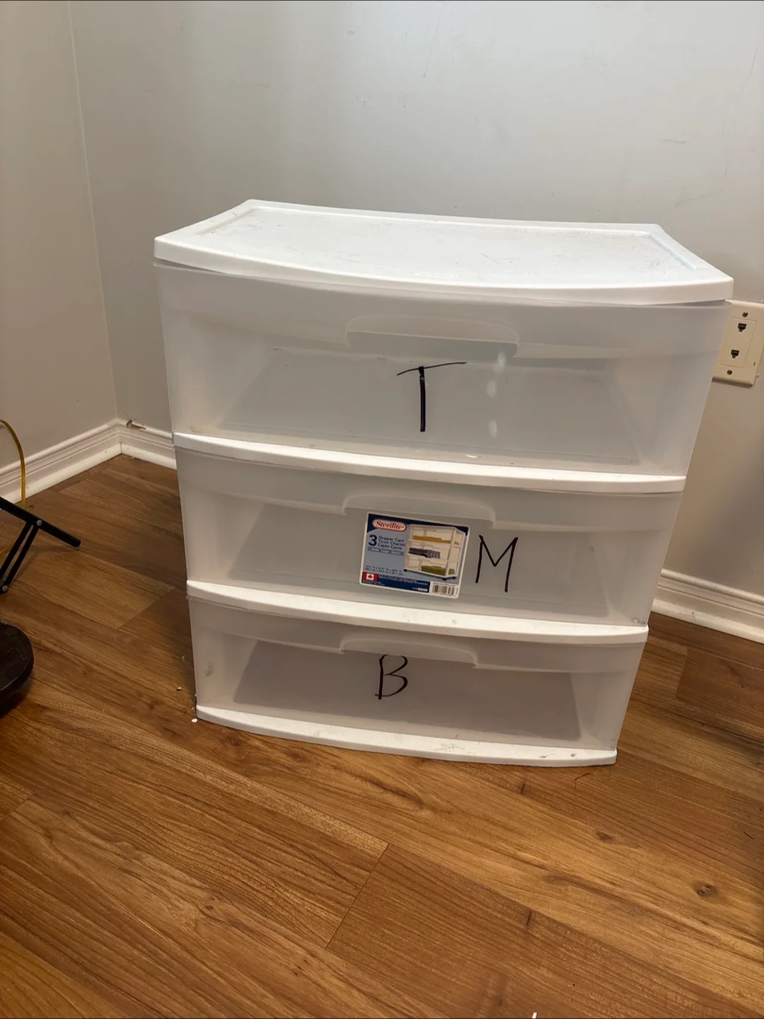 3 drawer Sterilite storage unit