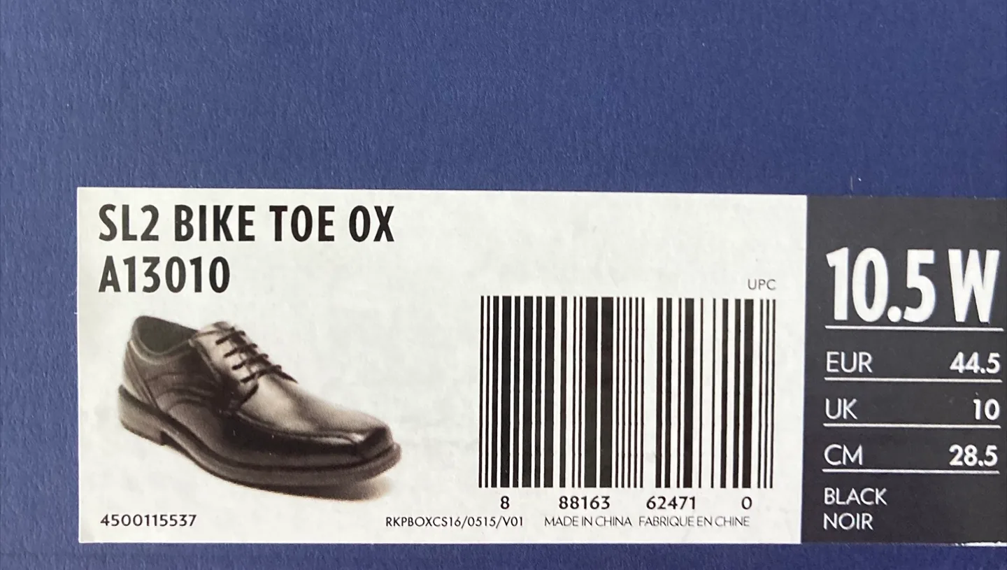 ✨Rockport SL2 Bike Toe OX Black, Size 10.5W image indicator(5)