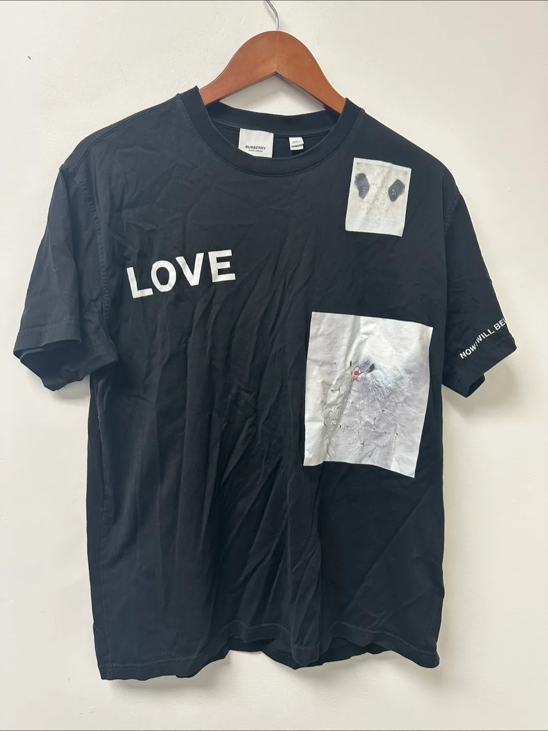 Burberry Black T-Shirt with 'Love' Design thumbnail