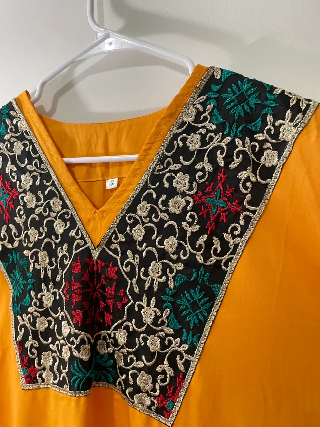 Orange Embroidered Dress - Size 2 image indicator(2)