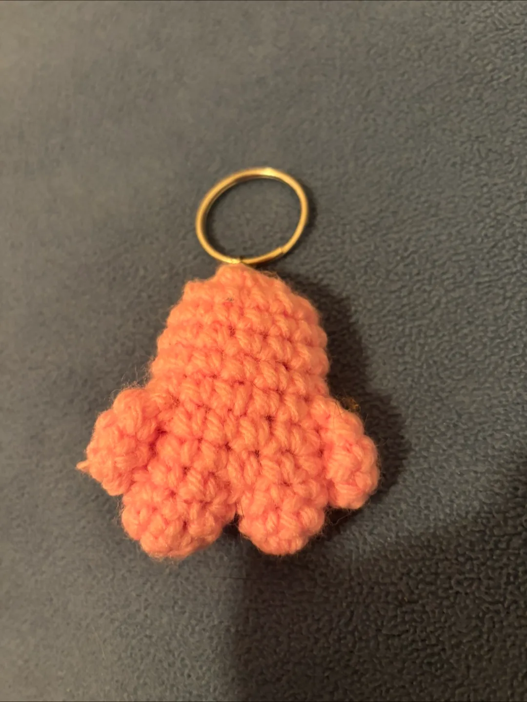 Handmade Domo Pink Crochet Monster Keychain image indicator(2)