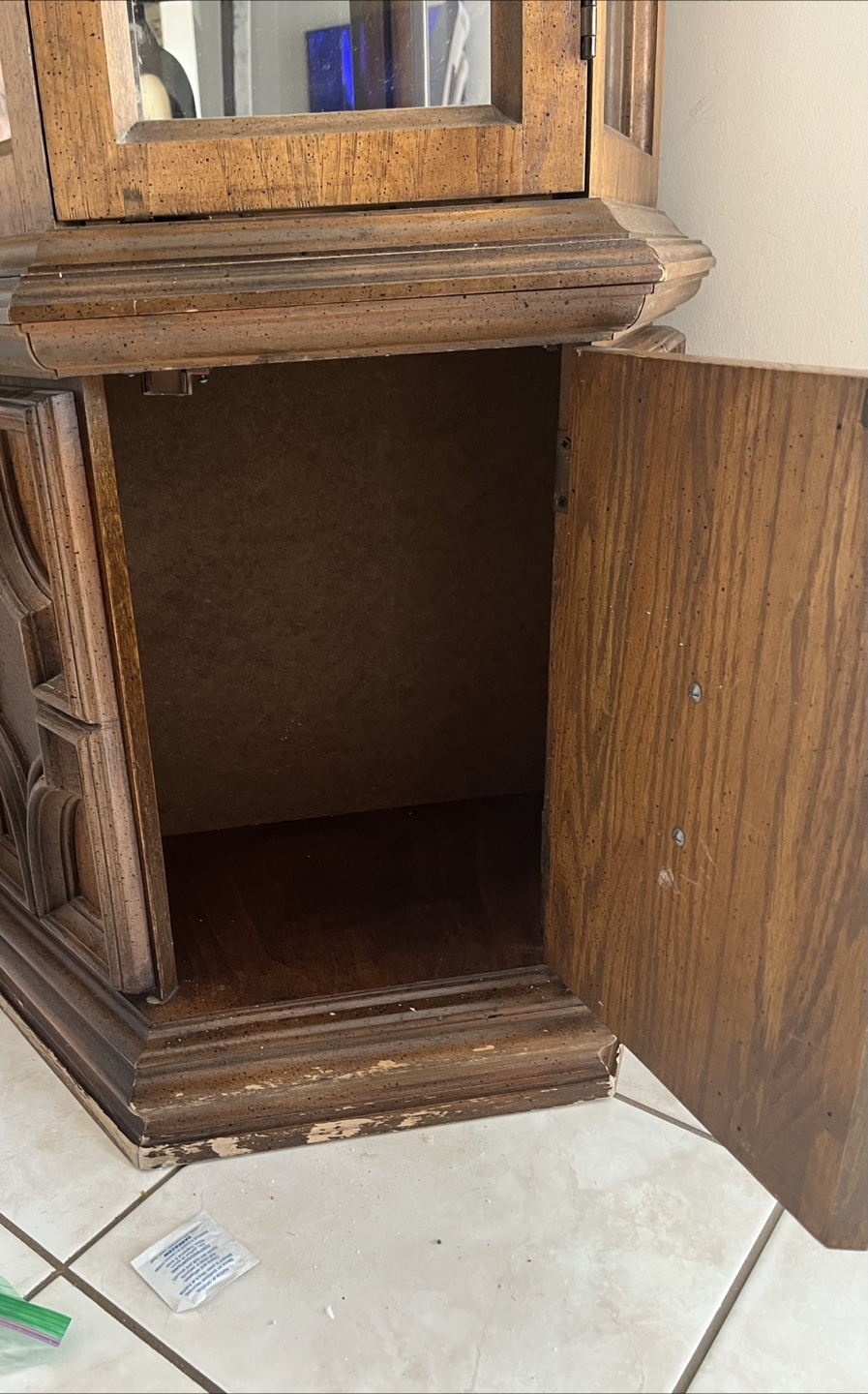 Wooden Display Cabinet with Glass Shelves - photo 2