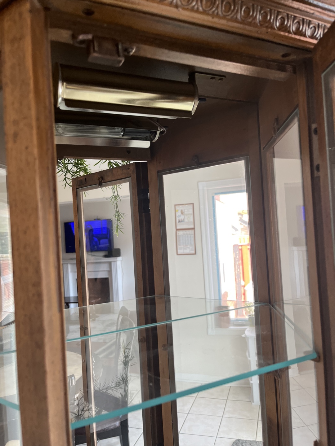 Wooden Display Cabinet with Glass Shelves - photo 4