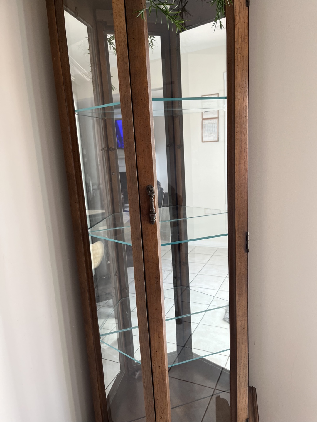 Wooden Display Cabinet with Glass Shelves - photo 3