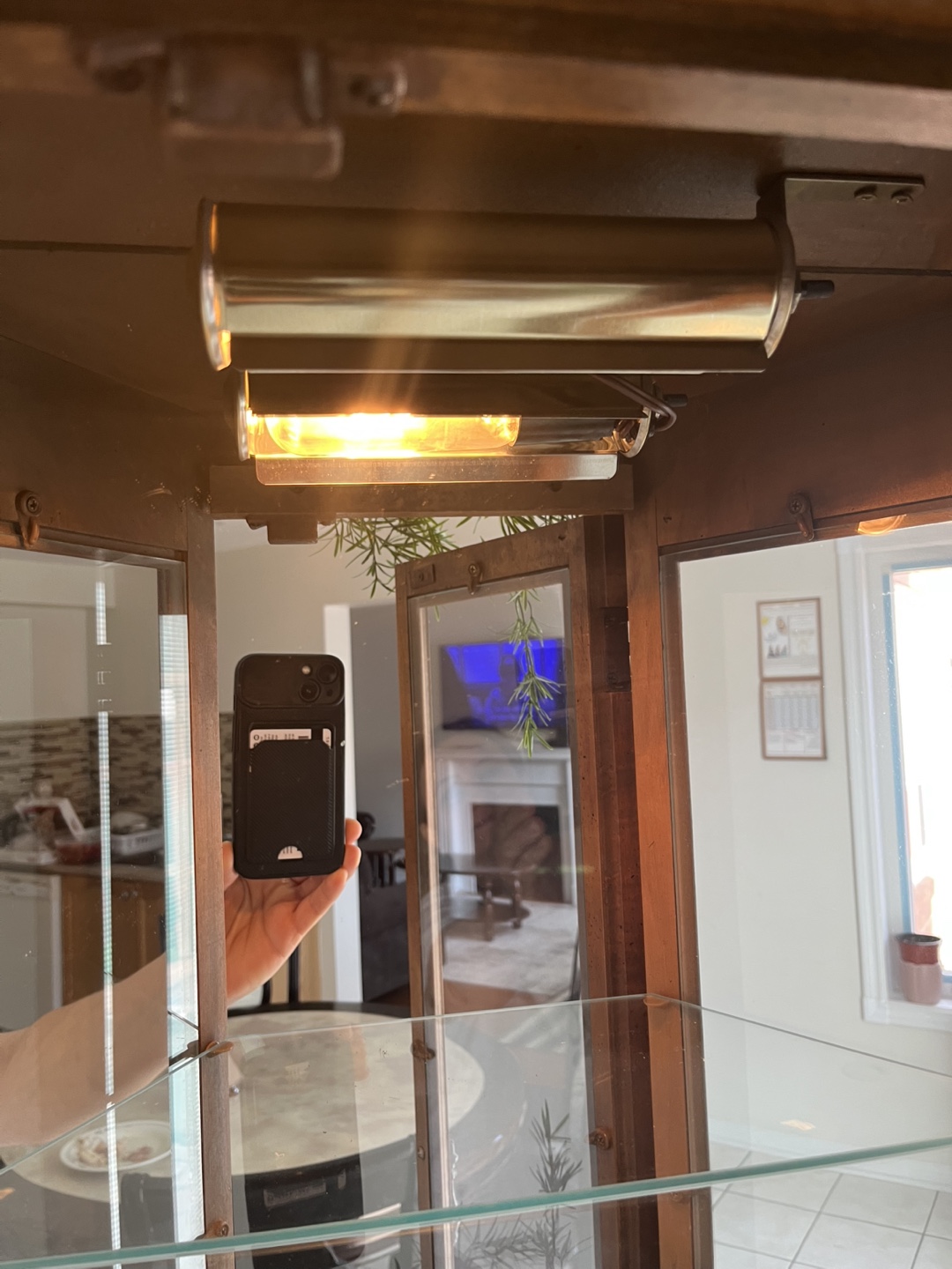 Wooden Display Cabinet with Glass Shelves - photo 5