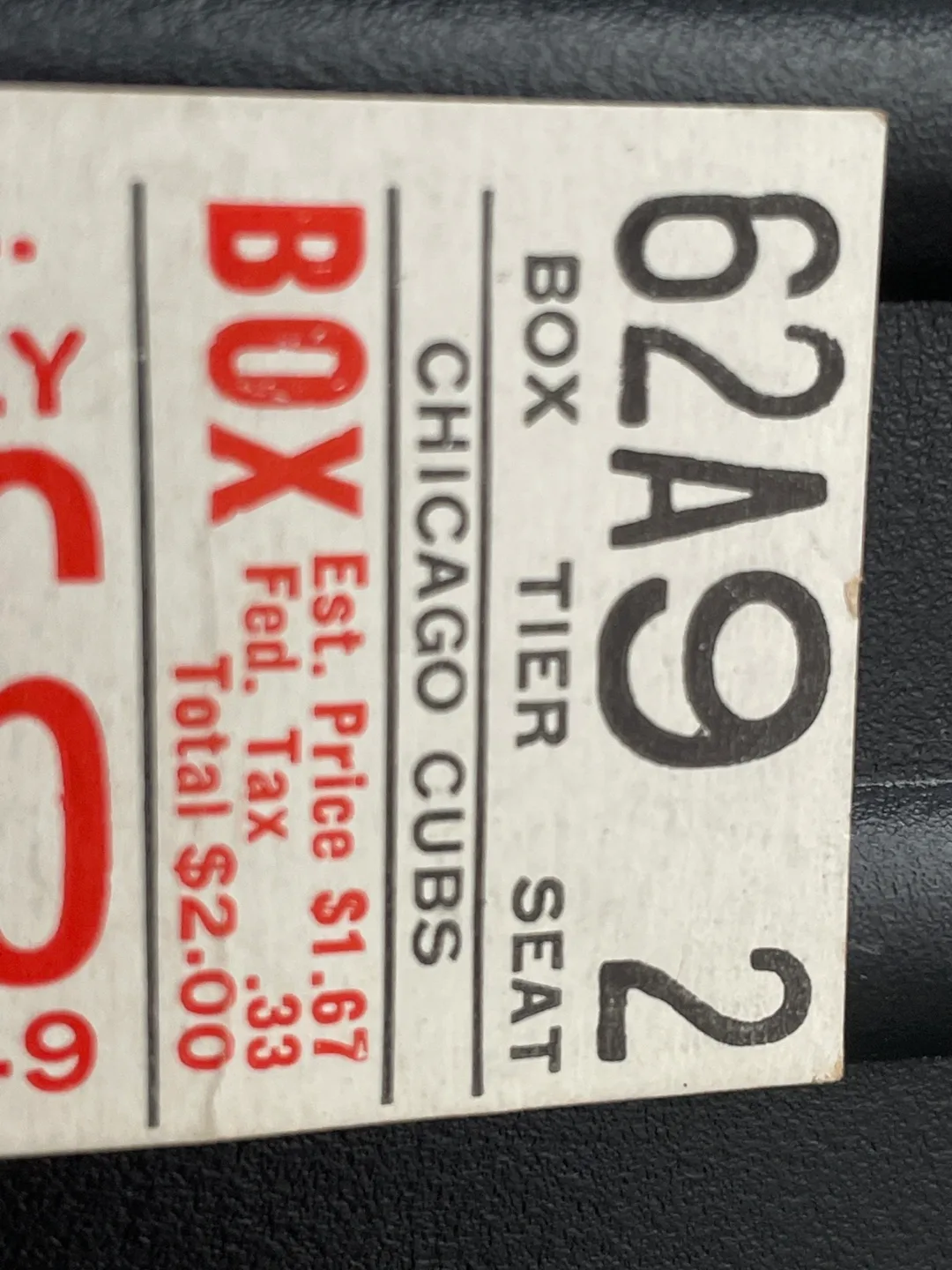 Vintage Chicago Cubs Ticket - July 26, 1949 image indicator(2)