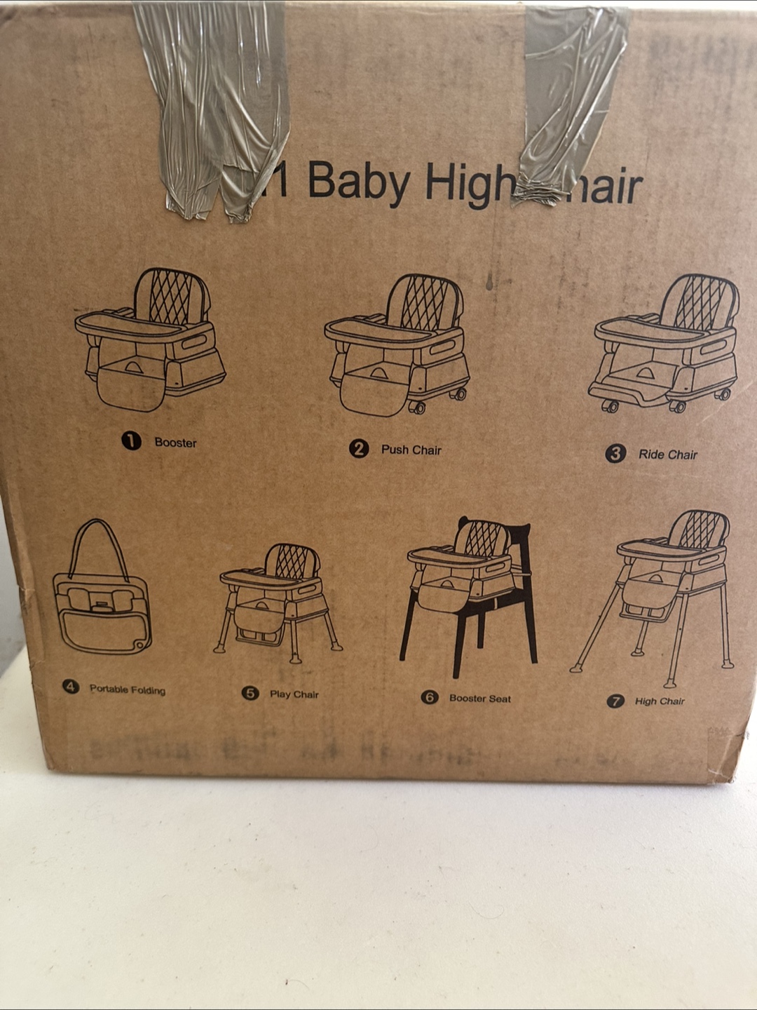 New P@B PBell 7-in-1 Baby High Chair