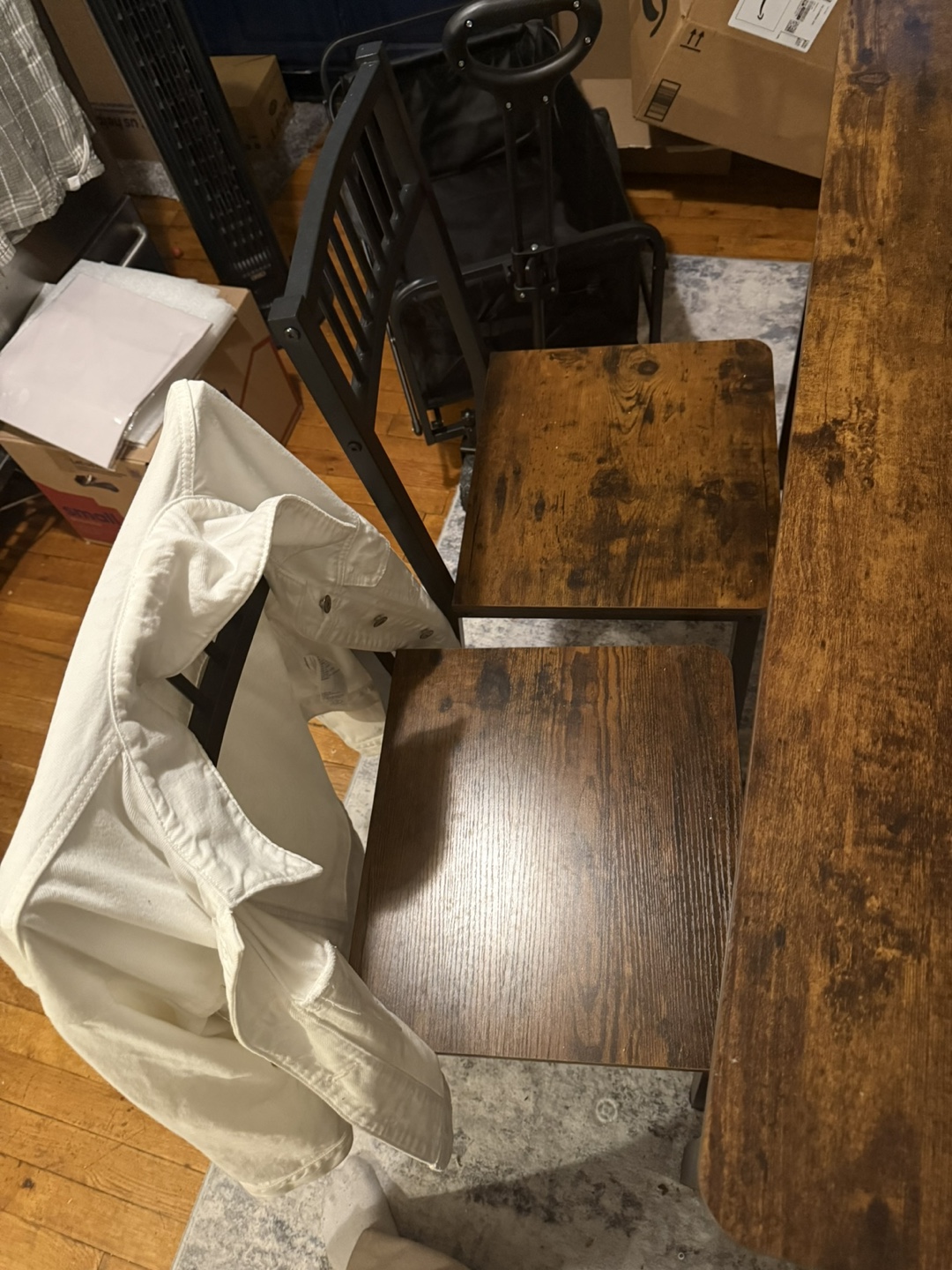 Dining Table Set with Bench, Rustic Brown - photo 3