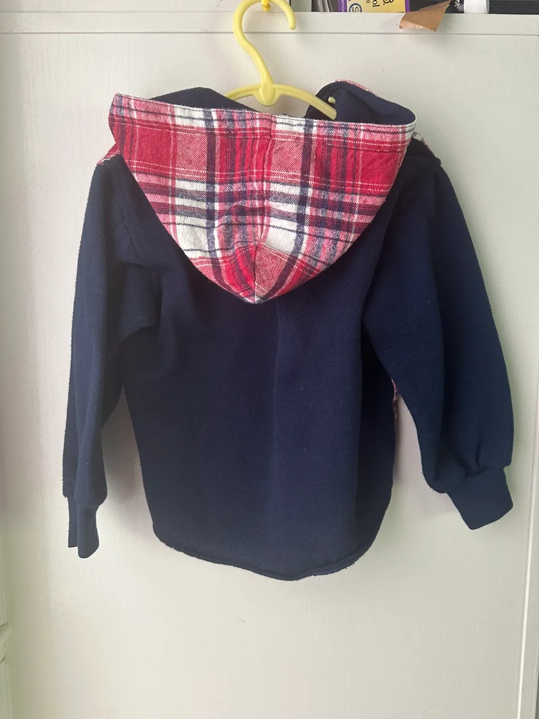 Boys Athletic Works Hooded Plaid Flannel Shirt - Size 5 image indicator(2)