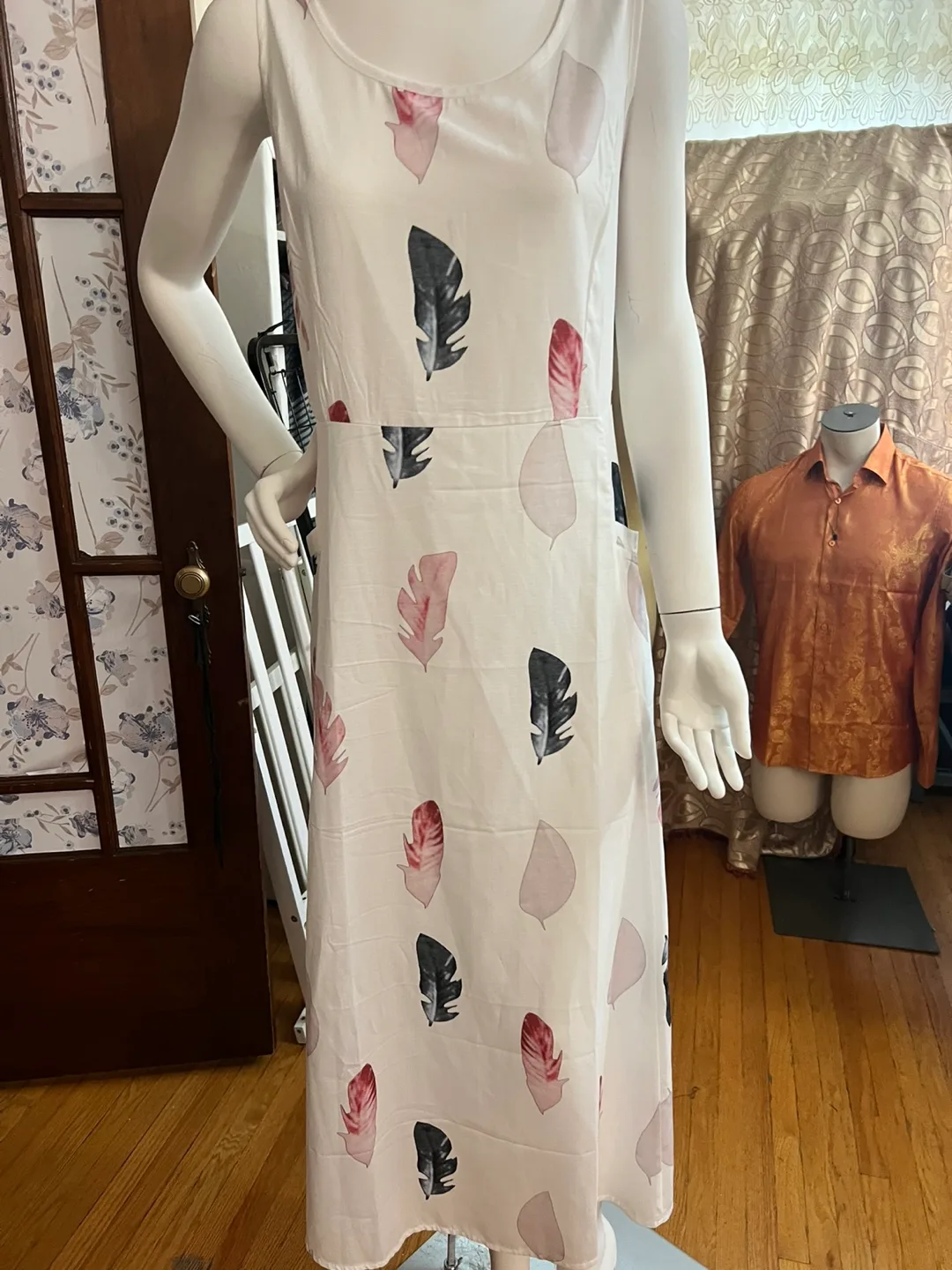 Feather Print Dress - Size Medium thumbnail