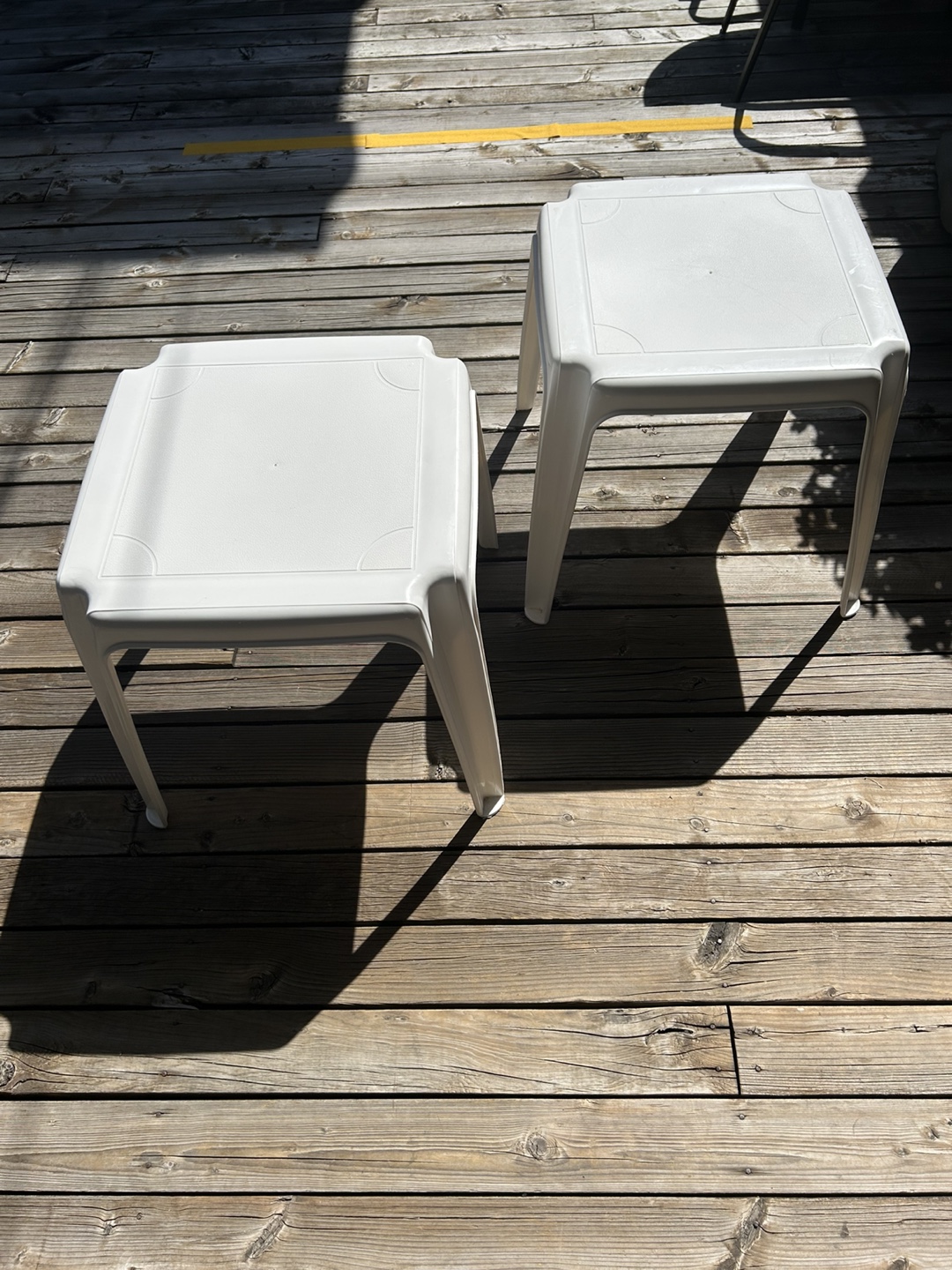 White Plastic Side Table