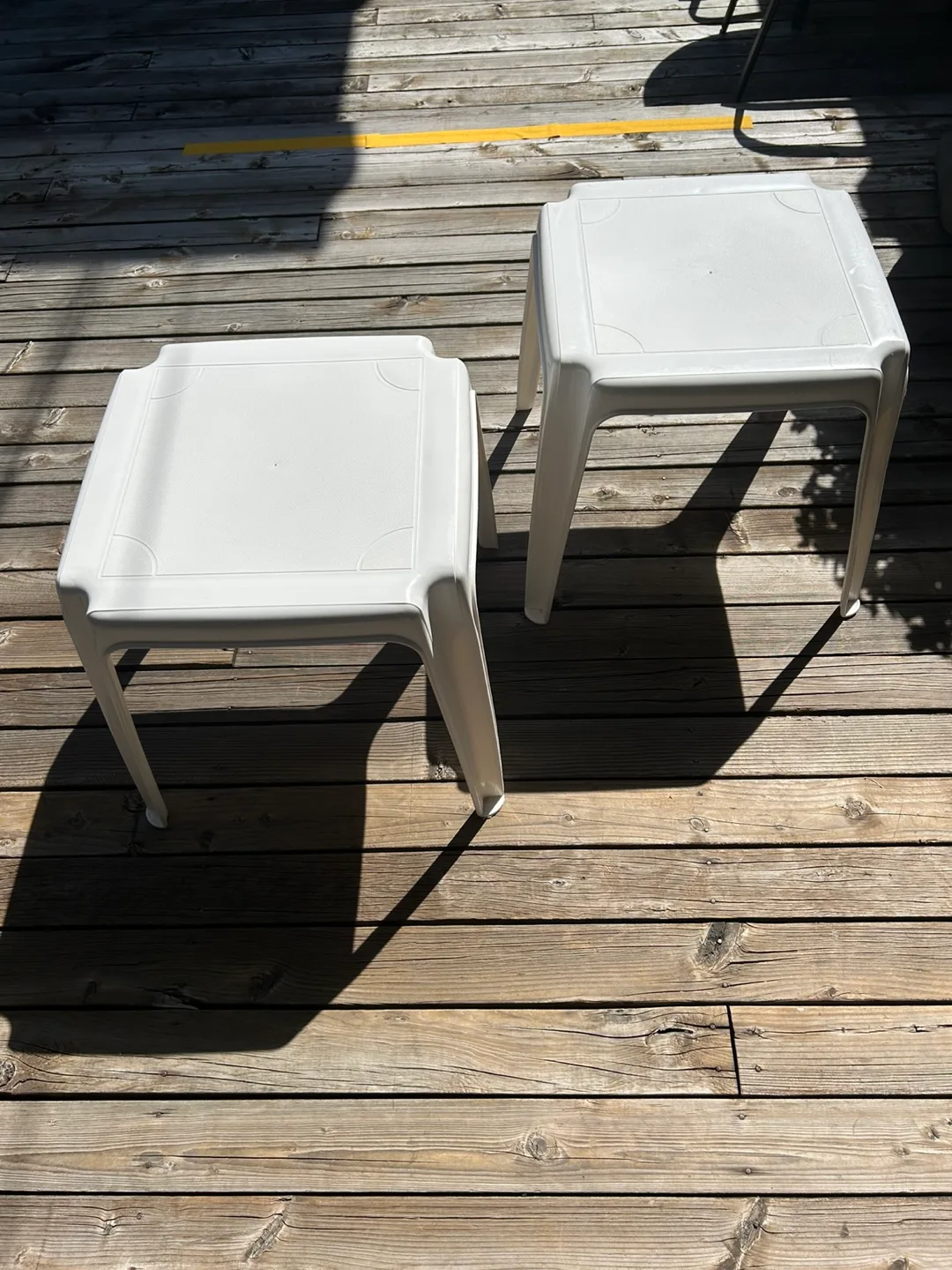 White Plastic Side Table thumbnail