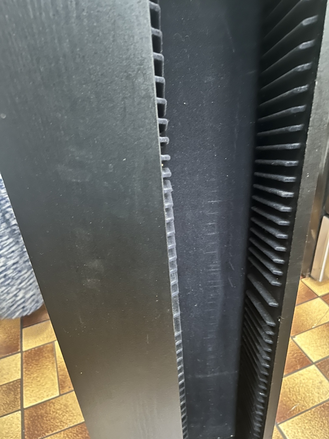 Black Media Storage Tower