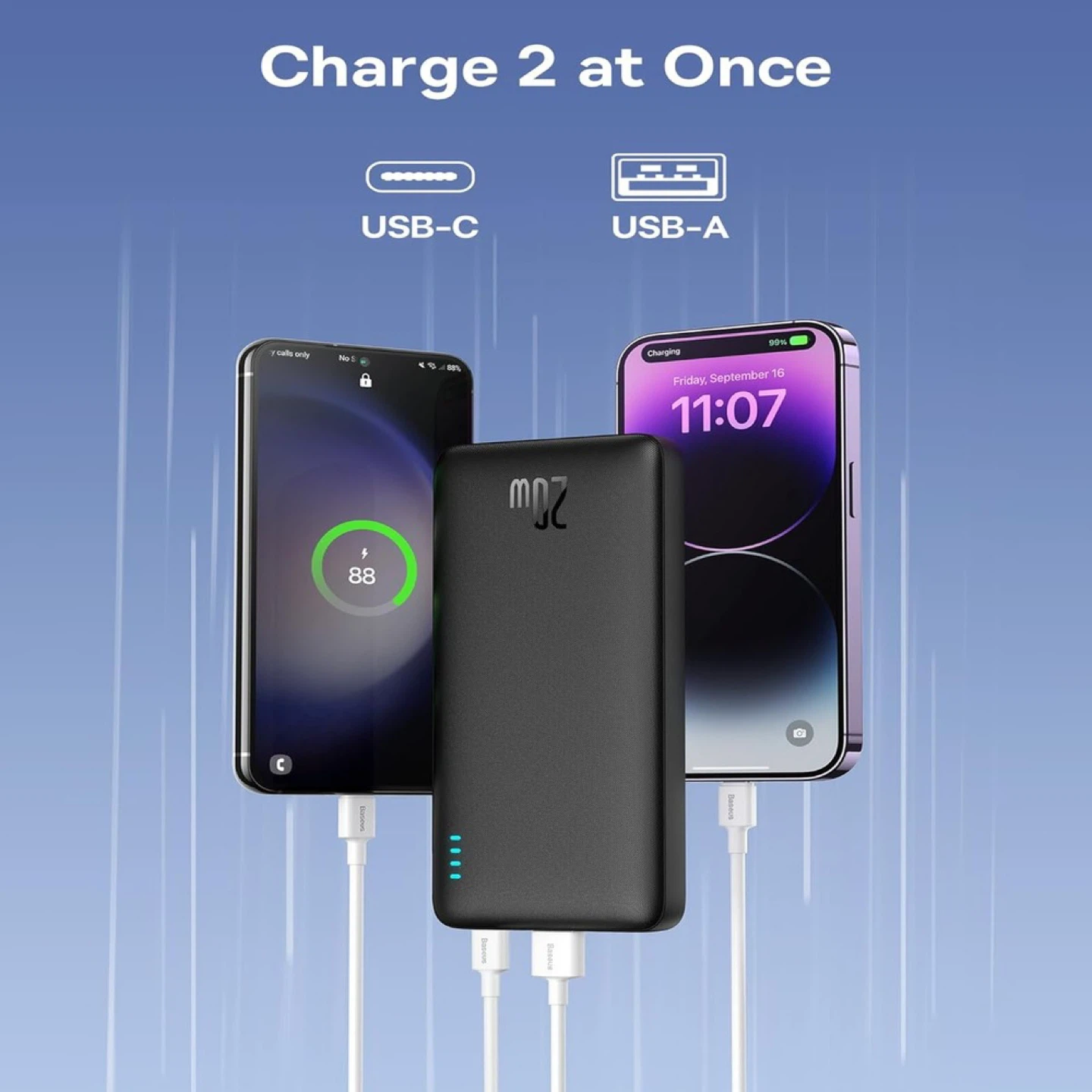 Baseus 20W Power Bank - Portable Charger - photo 2
