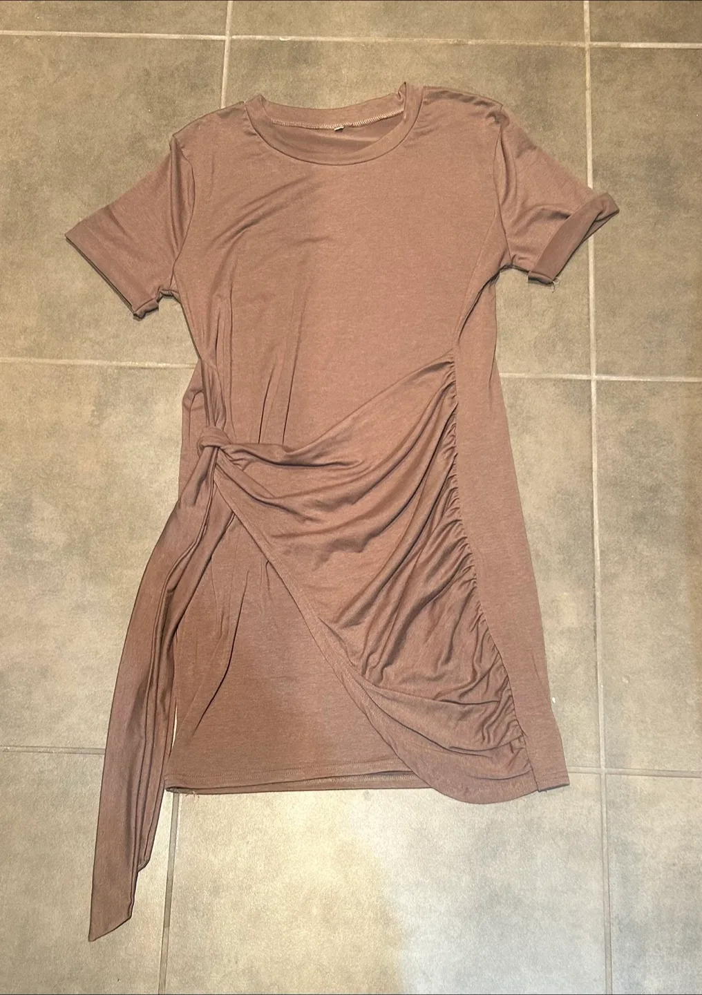 Brown T-Shirt Dress - Size M thumbnail