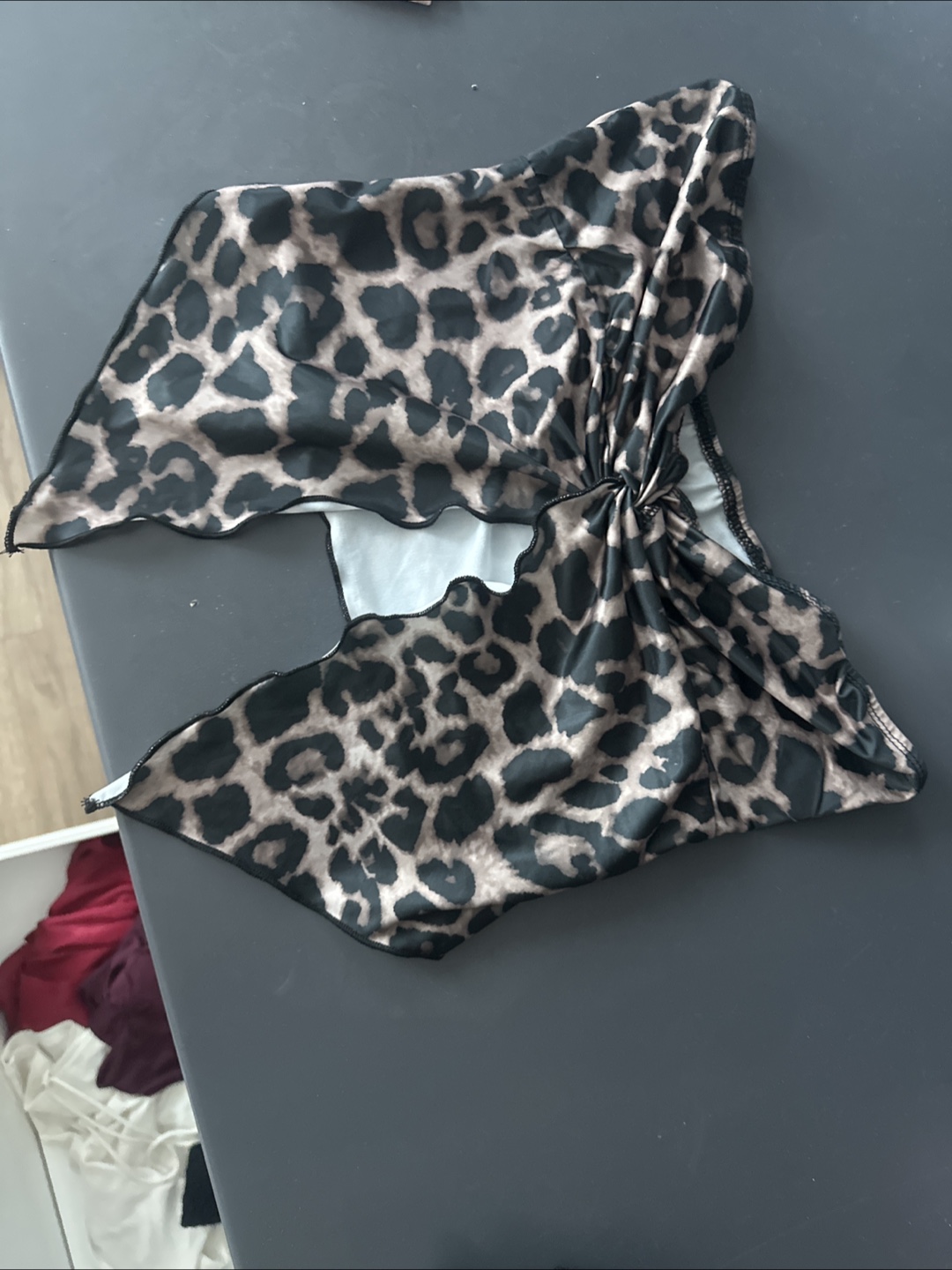 Leopard Print Top: non-paded