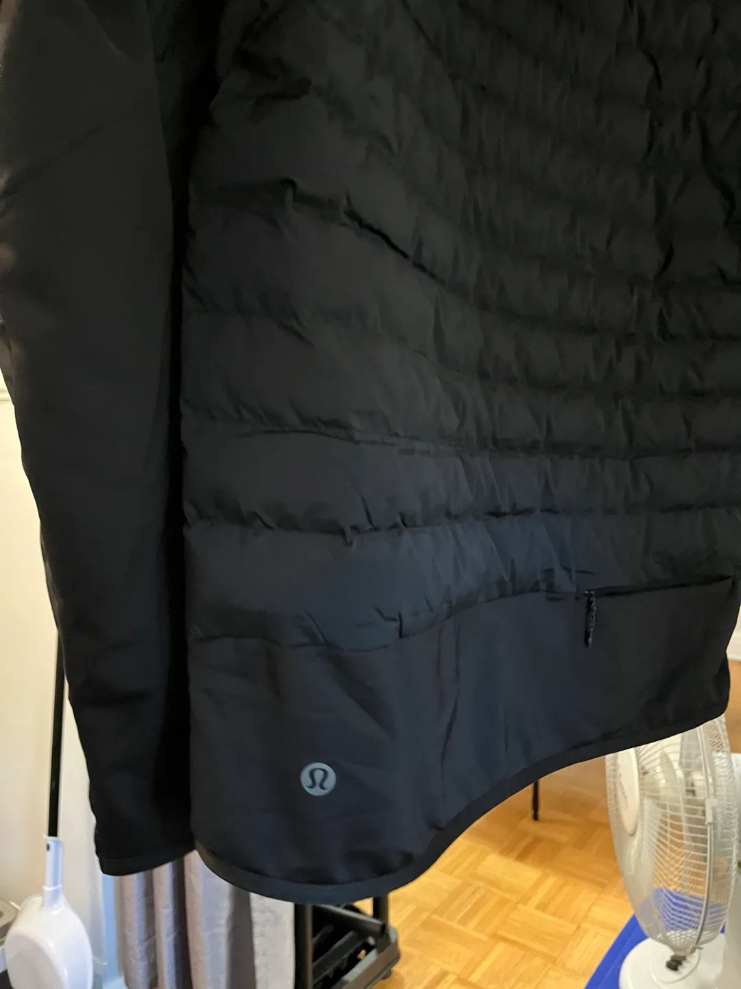 Lululemon Down for It All Hoodie size Medium- Black image indicator(3)