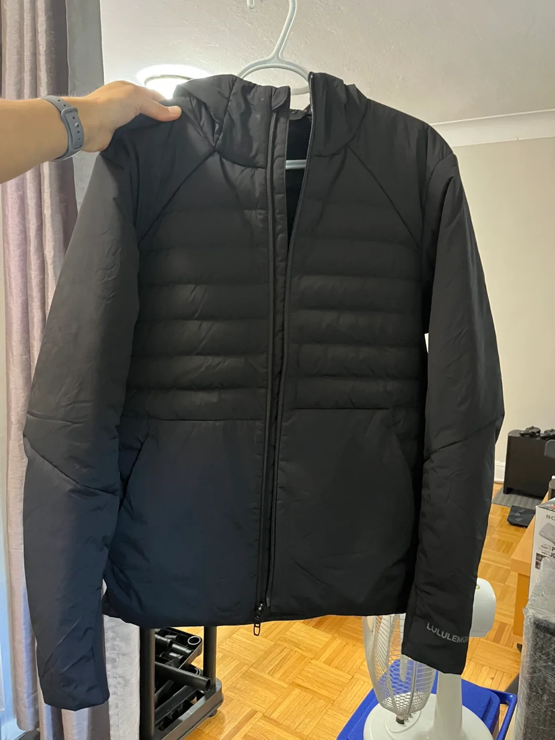 Lululemon Down for It All Hoodie size Medium- Black thumbnail