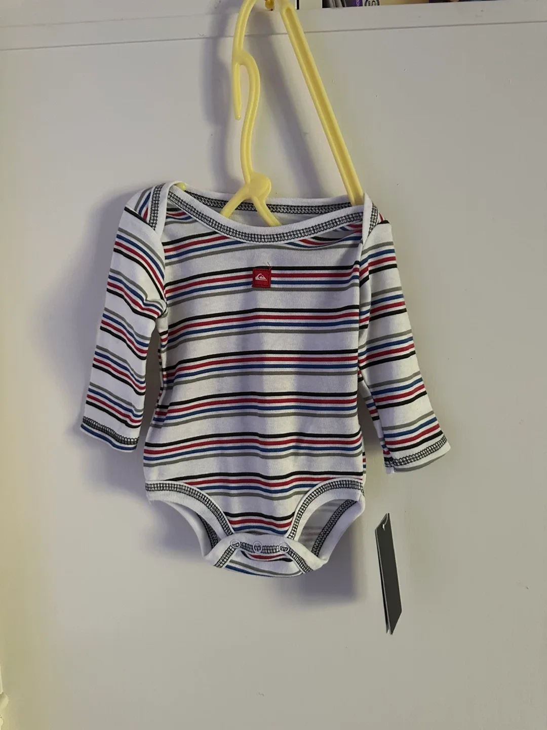 Brand new Quiksilver Striped Baby Onesie size 0-3 mos thumbnail