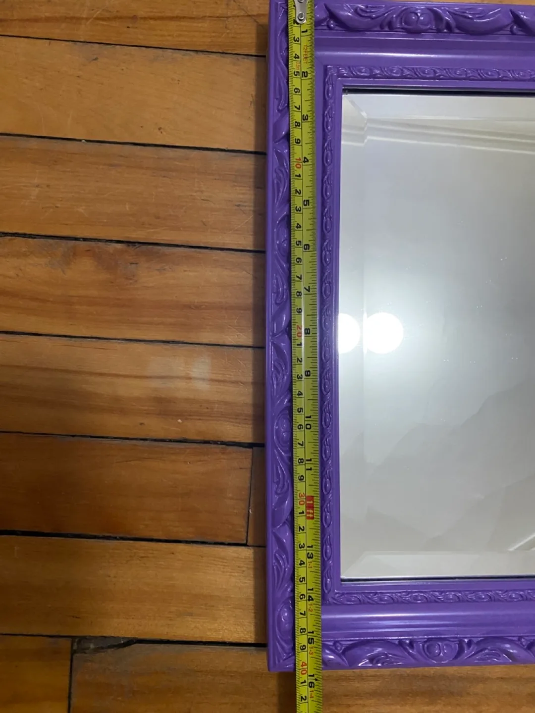 Framed Purple Mirror - 20x16 inches image indicator(5)