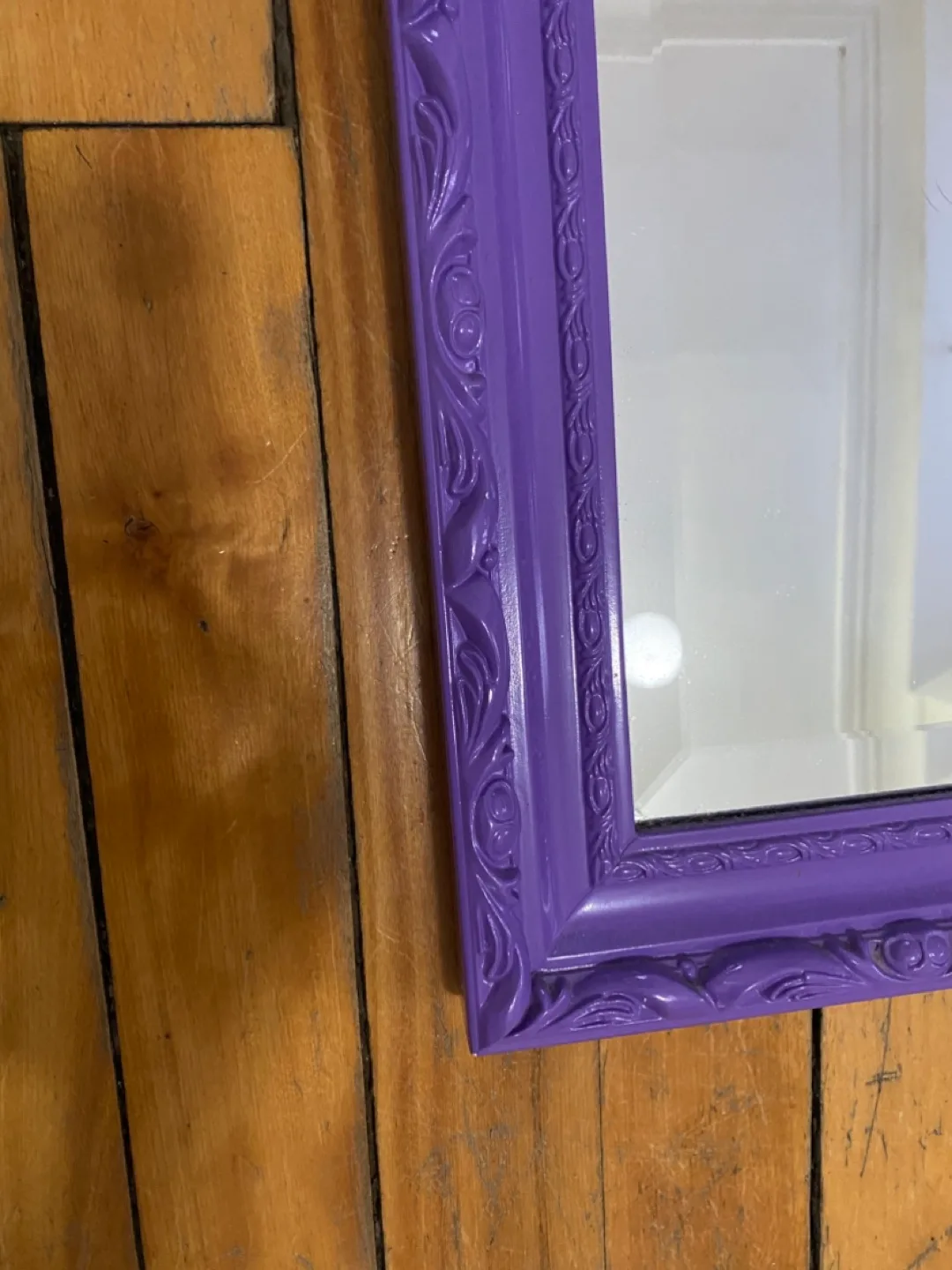 Framed Purple Mirror - 20x16 inches image indicator(6)