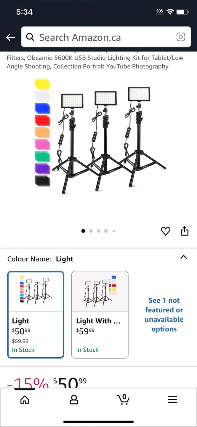 Obeamiu 5600K USB Studio Lighting Kit image indicator(2)