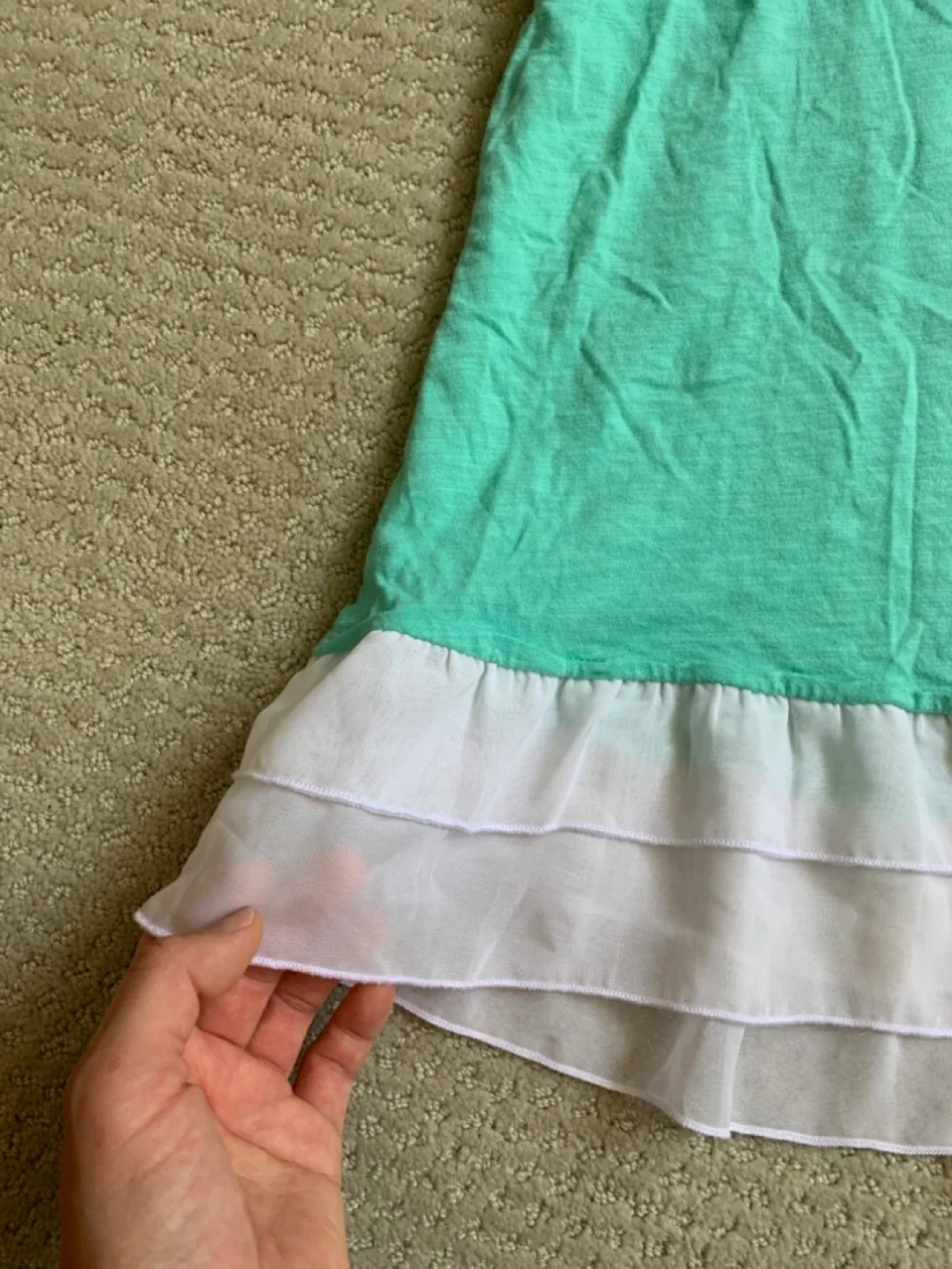 Abercrombie Kids Green Top Size 11/12 image indicator(2)