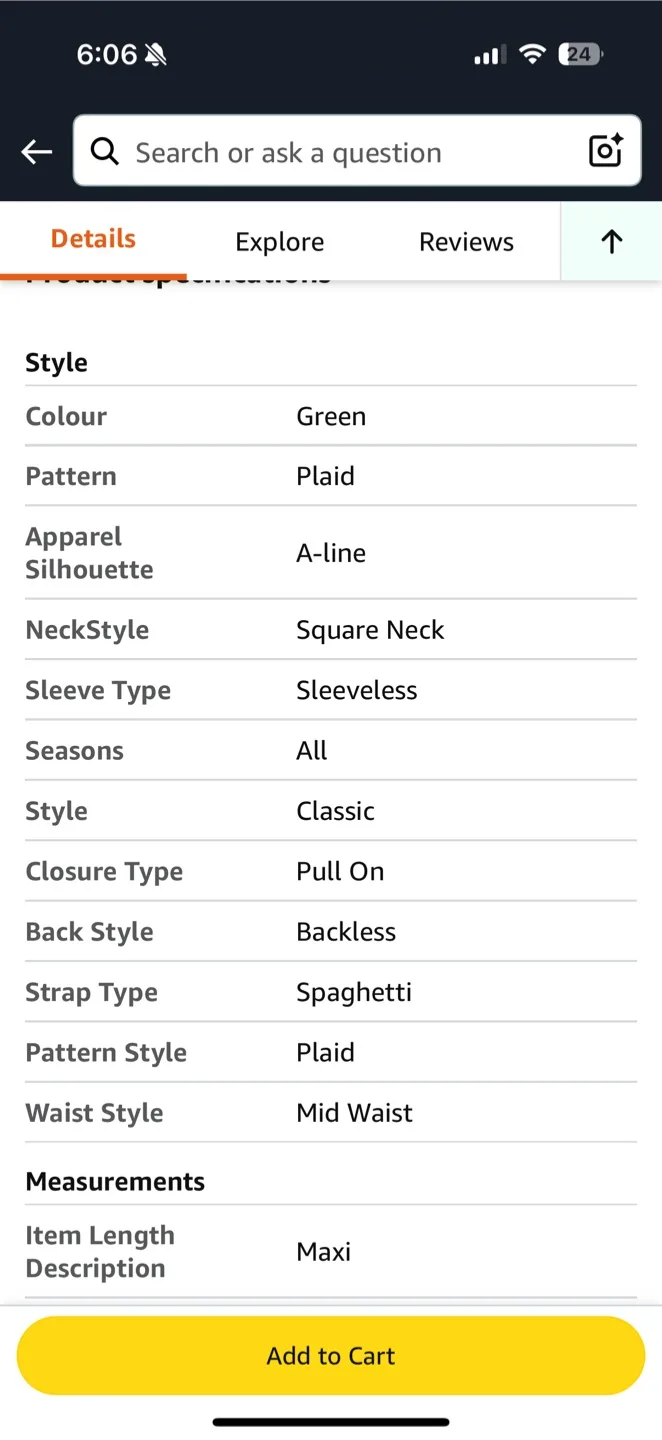 Green Plaid Smocked Maxi Dress - XL image indicator(2)