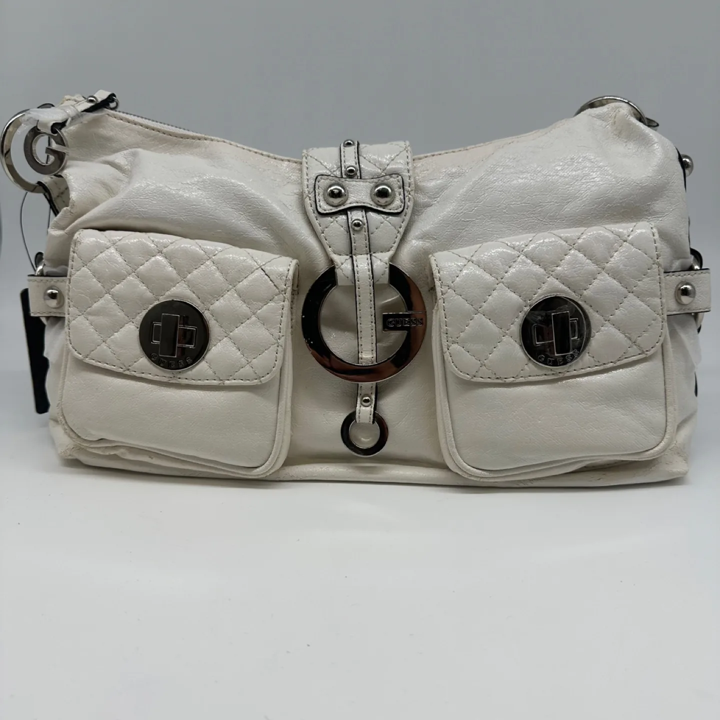 Guess by Marciano White Quilted Shoulder Bag thumbnail