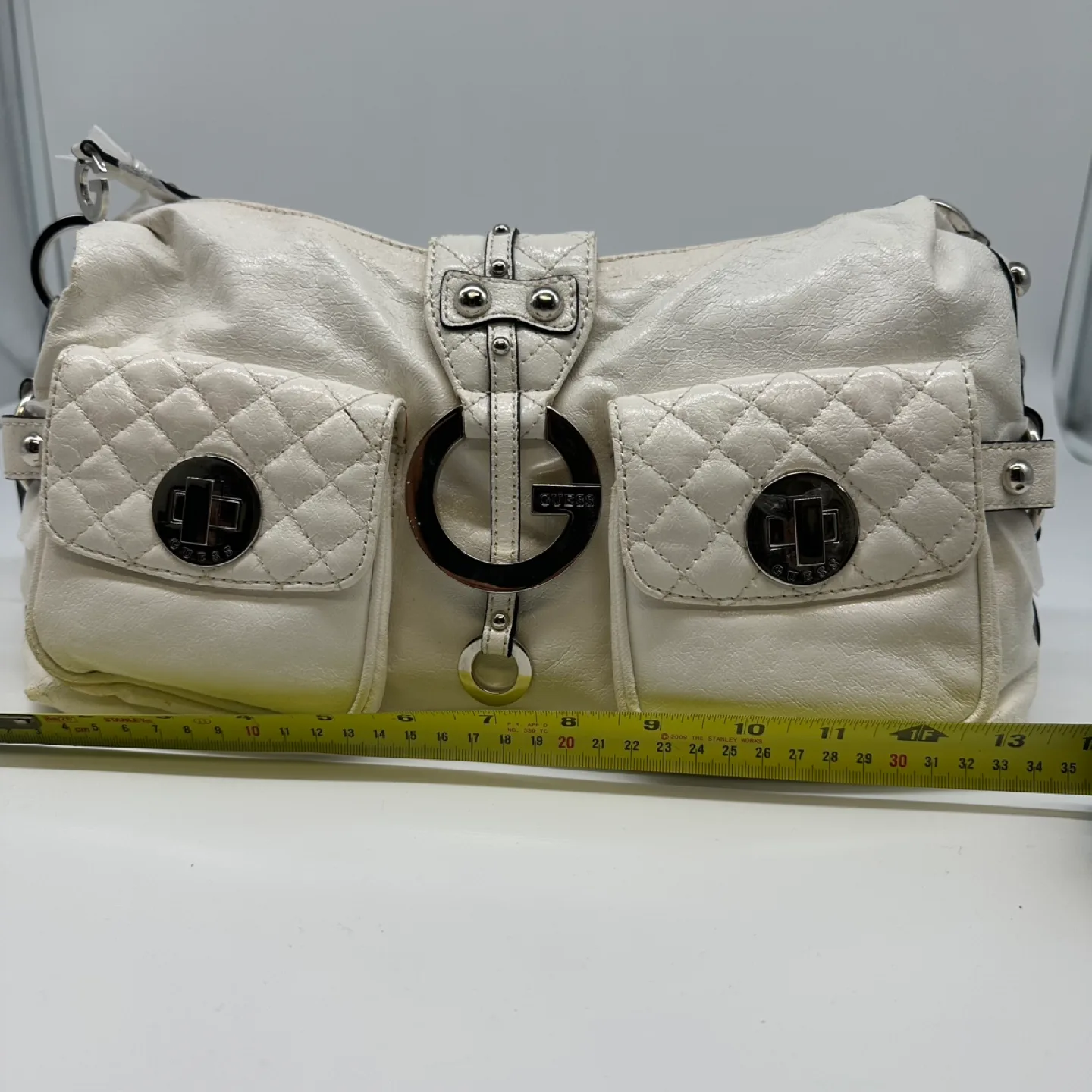 Guess by Marciano White Quilted Shoulder Bag image indicator(9)