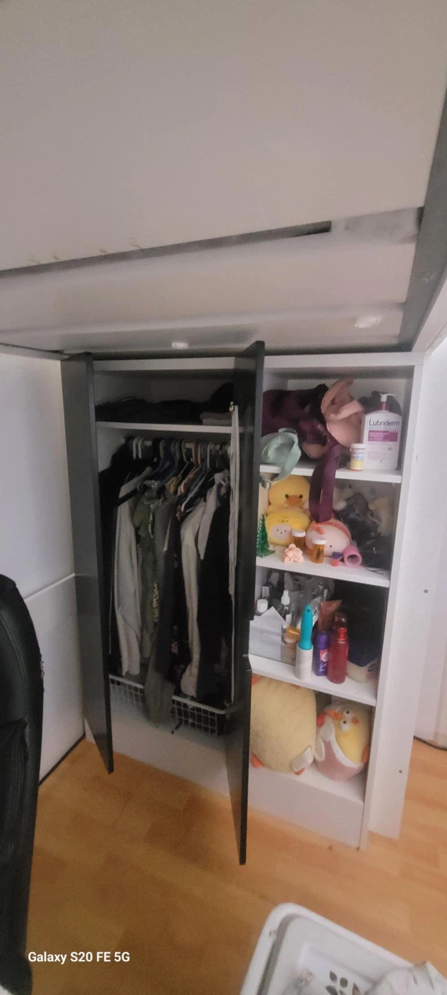 White Loft Bed with Desk & Storage - photo 4