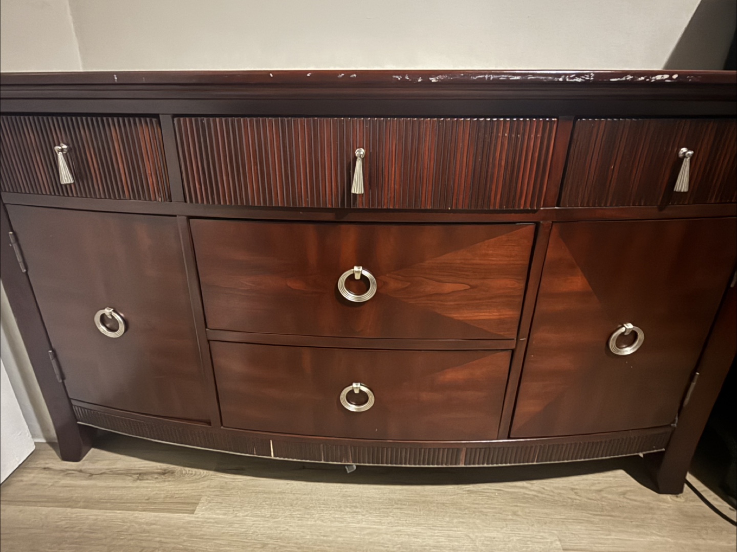 Wooden Dresser with Drawers & Cabinets - photo 3