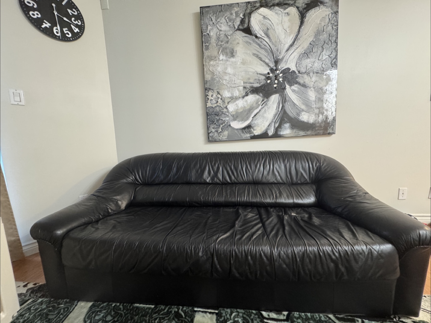 Black Leather Sofa