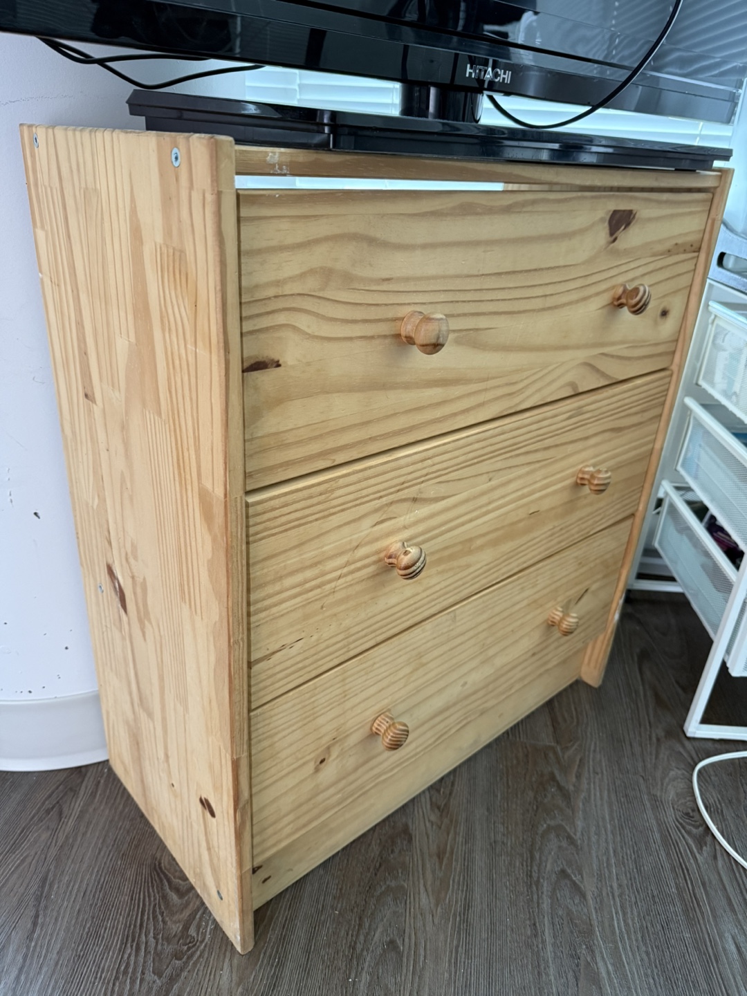 Wooden 3-Drawer Dresser - photo 2