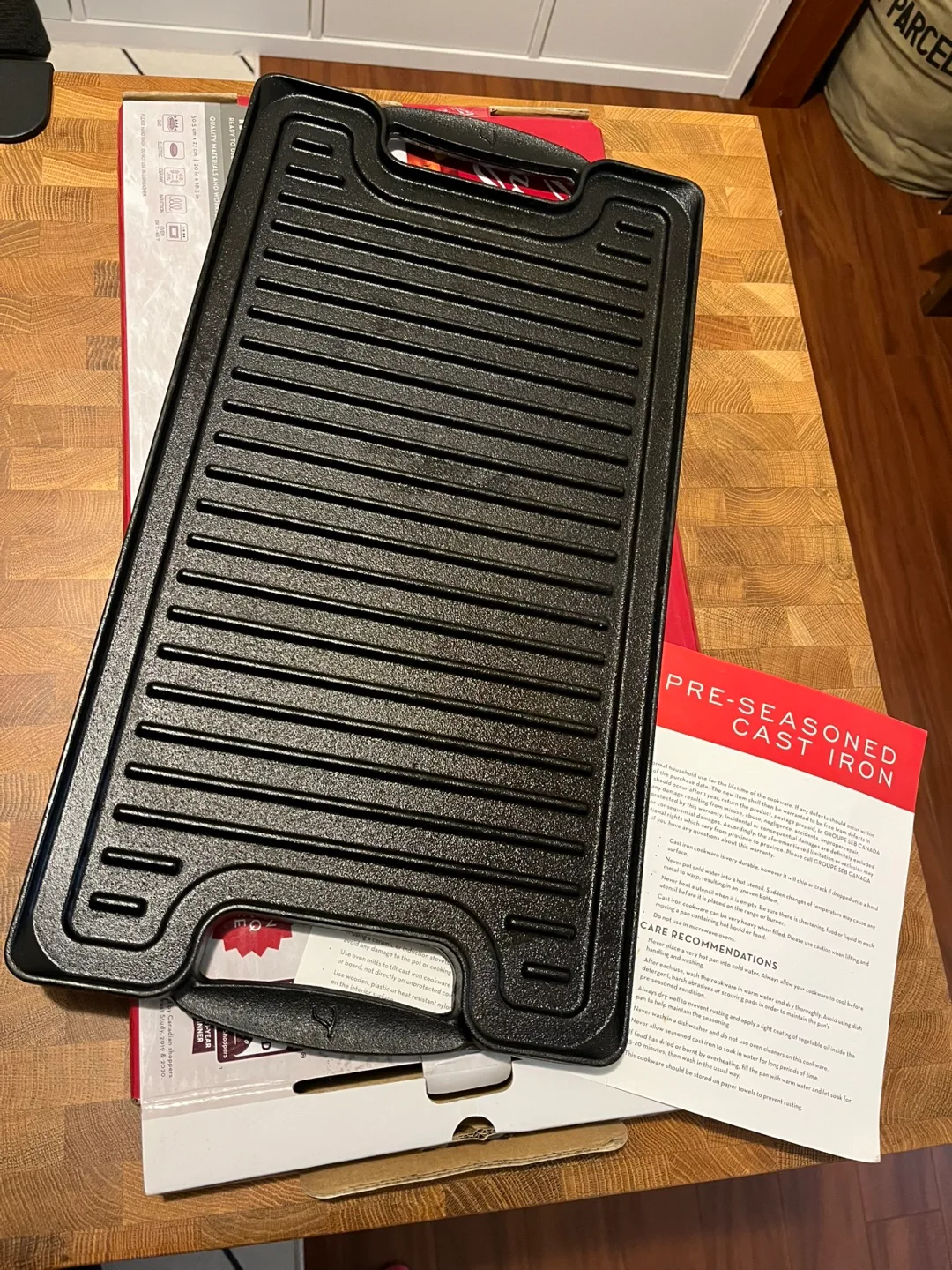 Lagostina Pre-Seasoned Cast Iron Reversible Grill/Griddle image indicator(3)