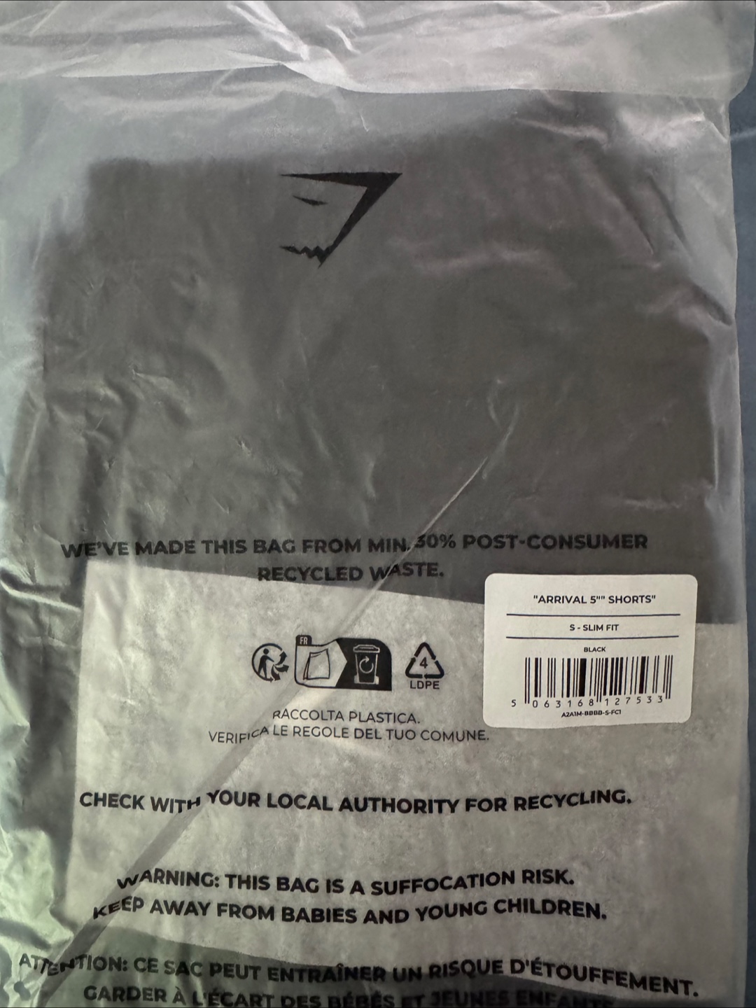 Gymshark Arrival 5" Shorts - Black, Slim Fit - photo 3