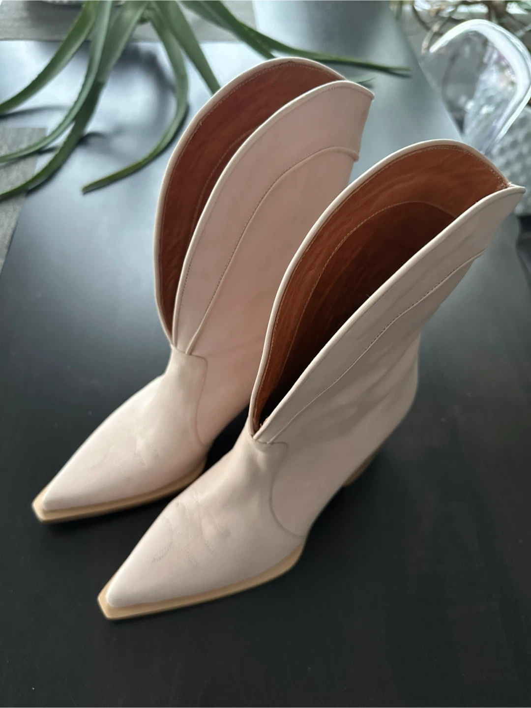 Light pink Cowboy Ankle Boots, Size 38. Brand new.
