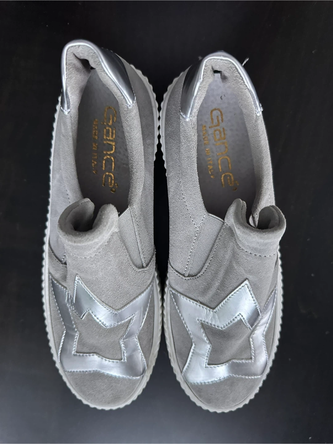 Gance Grey Suede Slip-on Sneakers Size 7.5-8 - photo 2
