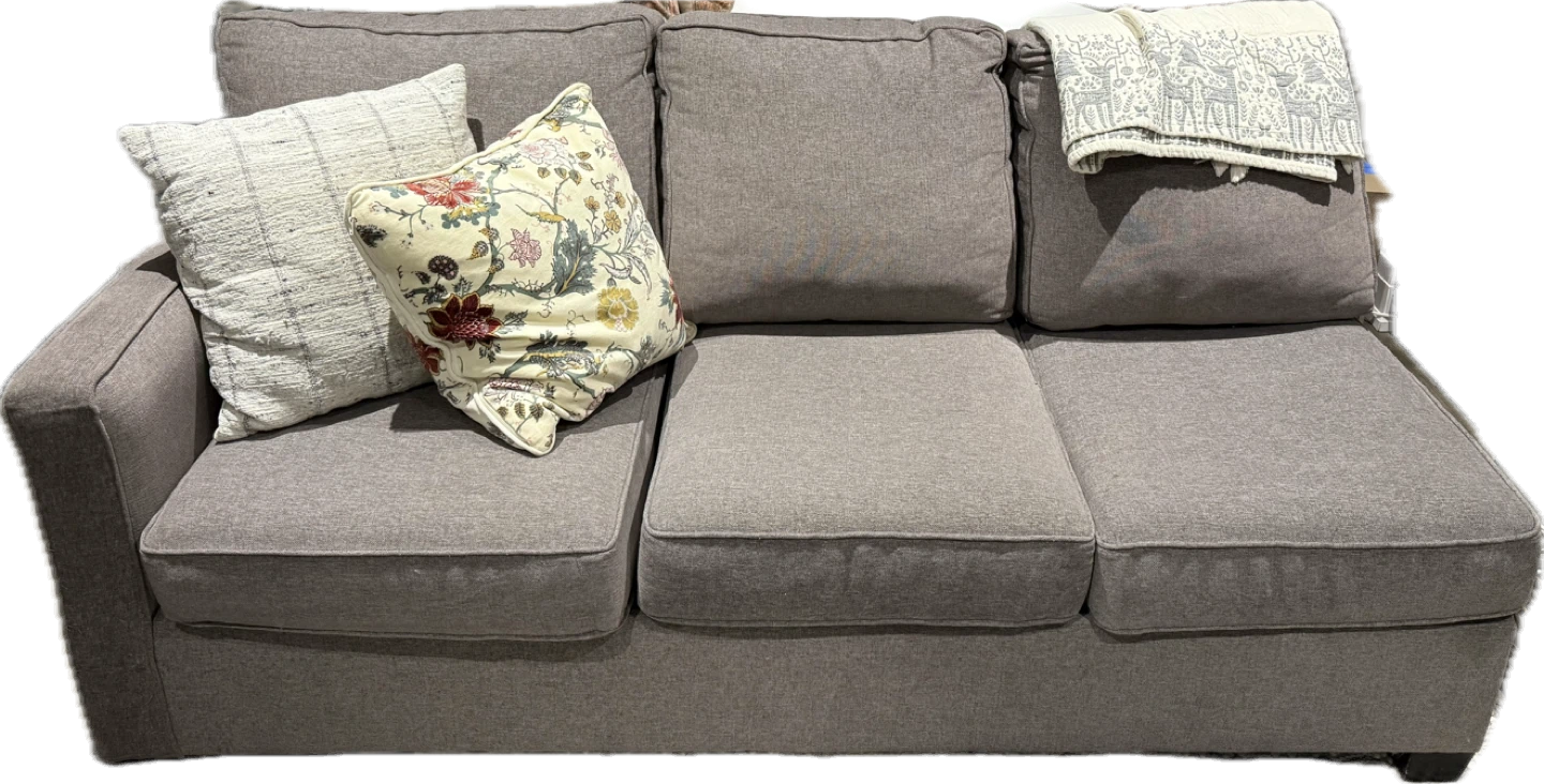 Grey Sectional Sofa + Pullout Bed - photo 3