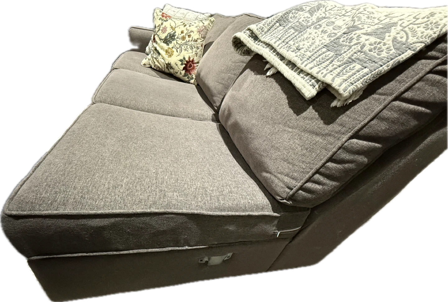 Grey Sectional Sofa + Pullout Bed - photo 4