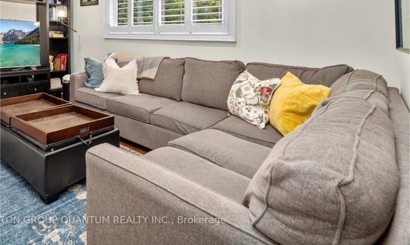 Grey Sectional Sofa + Pullout Bed