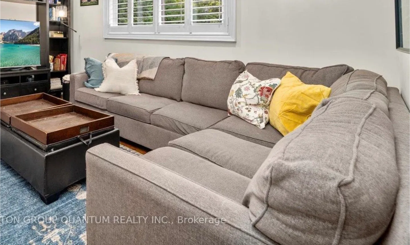 Grey Sectional Sofa + Pullout Bed