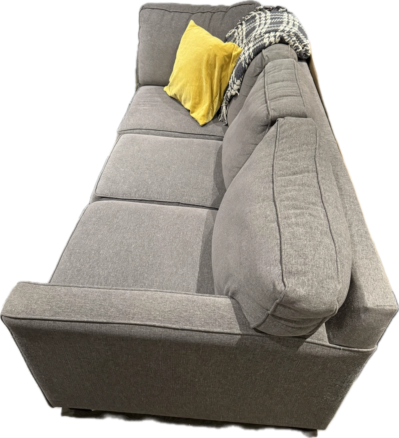 Grey Sectional Sofa + Pullout Bed - photo 5