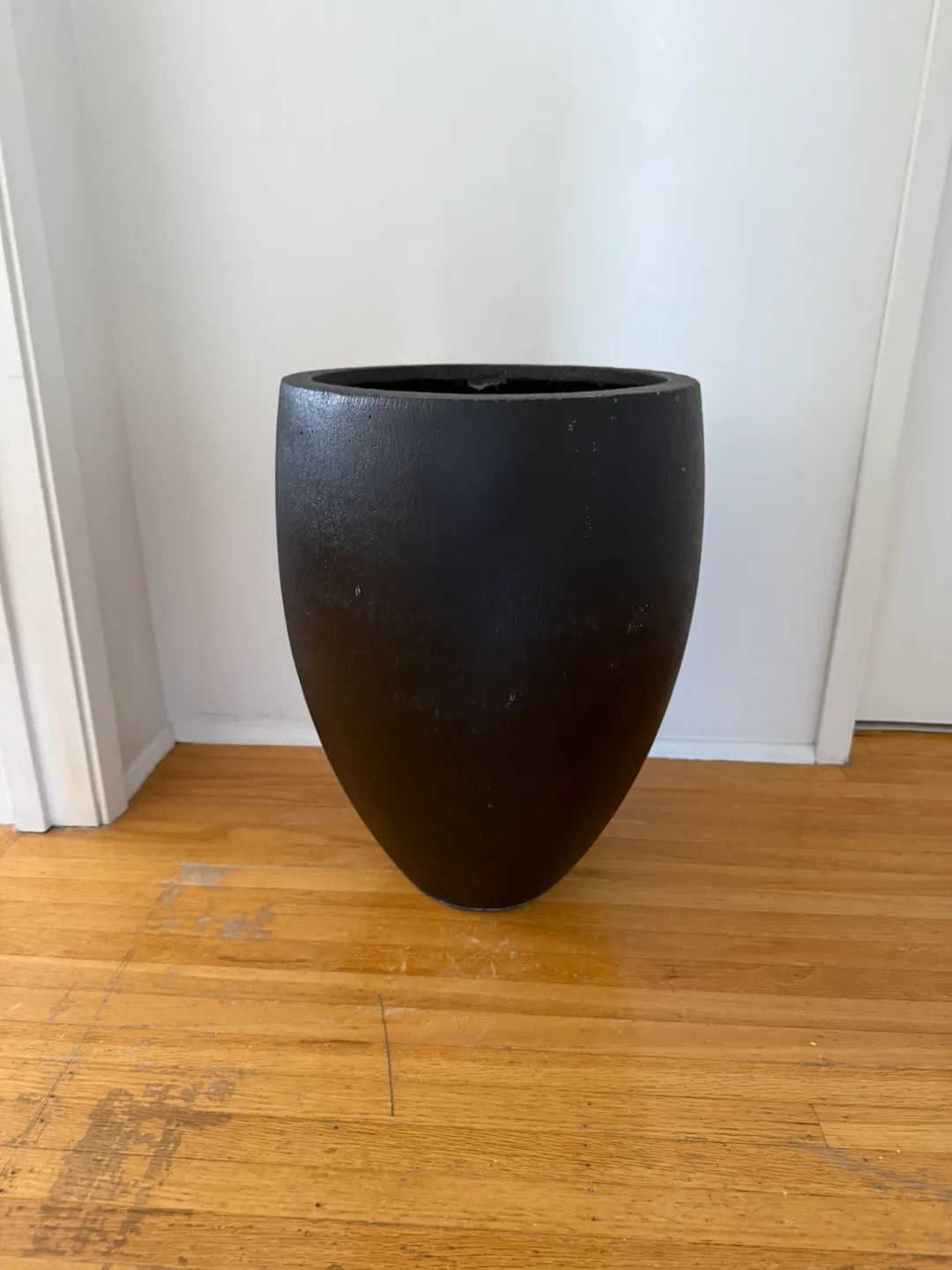 Tall Black Concrete Planter Pot thumbnail